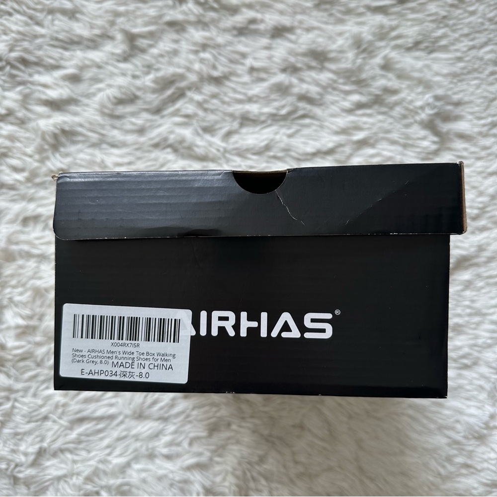 Airhas Mens Foot Shape Toe Box Gray Sneakers New In Box Size 8 - Picture 8 of 8